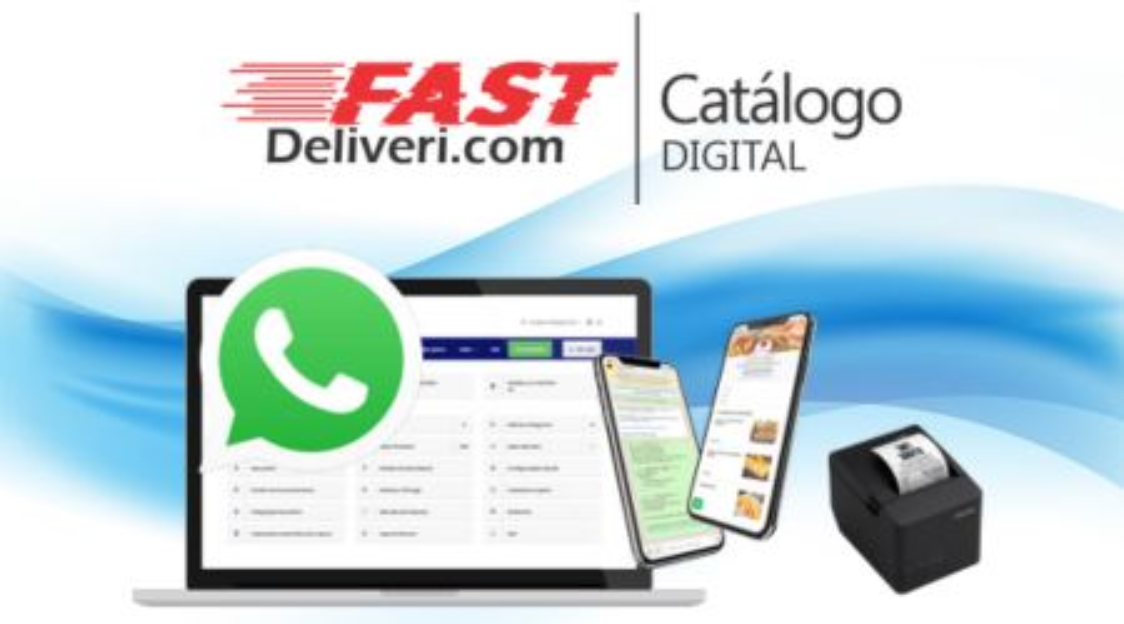 Catálogo Digital Fast Deliveri exibindo produtos com informações detalhadas e opções de compra rápida.