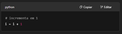 Exemplo de comentário redundante explicando algo óbvio no código.